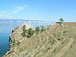 Вид с Ольхона на мраморные скалы